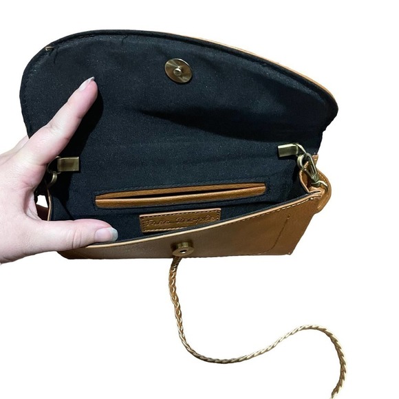 FREE People Brown Faux Leather Francesca Envelope Crossbody w/Removable Strap - Picture 4 of 12